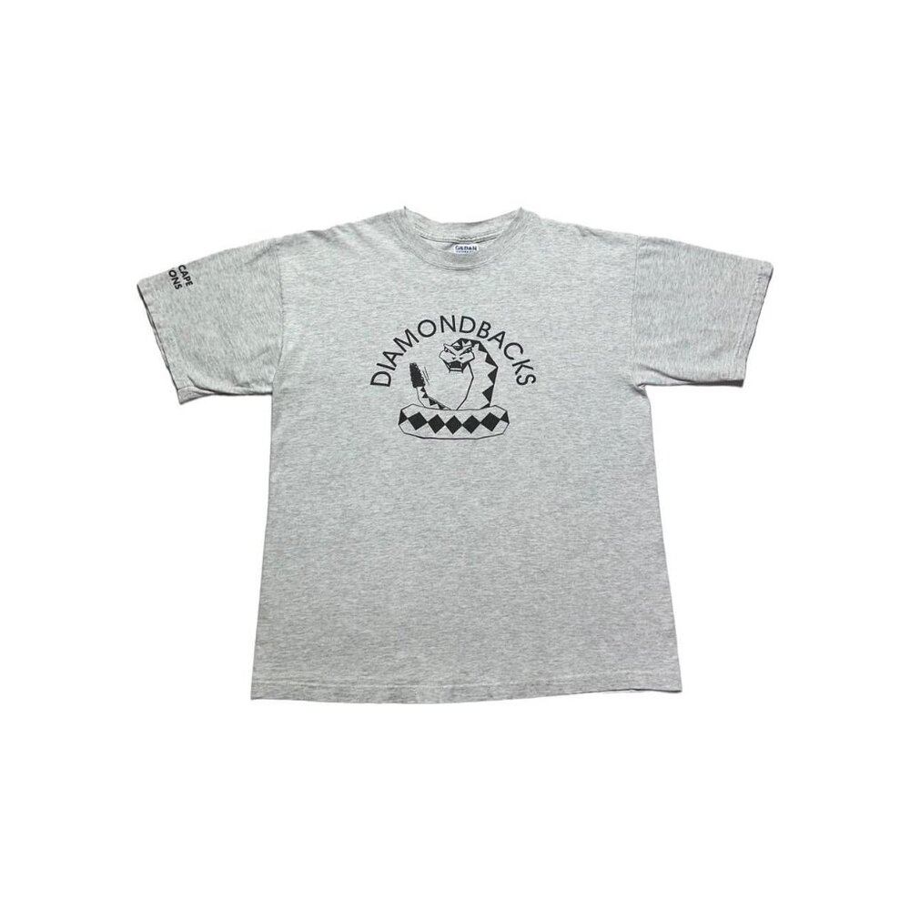 Grey Y2K Diamondbacks Computer Style T-Shirt